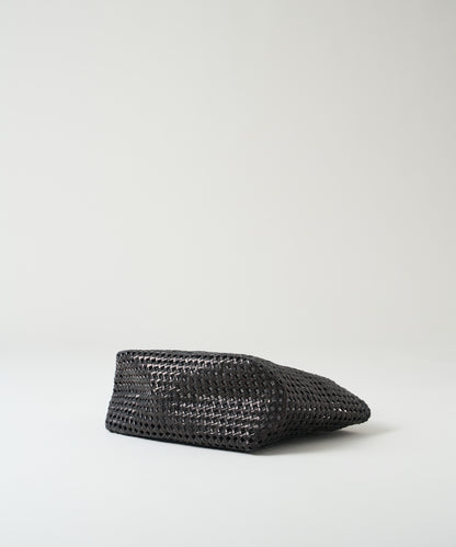 #16/ Basket tote bag S (black) / goatskin "GOAT MESH "
