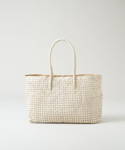 #16/ Basket tote bag M (oatmeal) / goatskin "GOAT MESH "