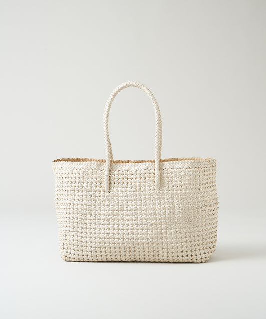#16/ Basket tote bag M (oatmeal) / goatskin "GOAT MESH "