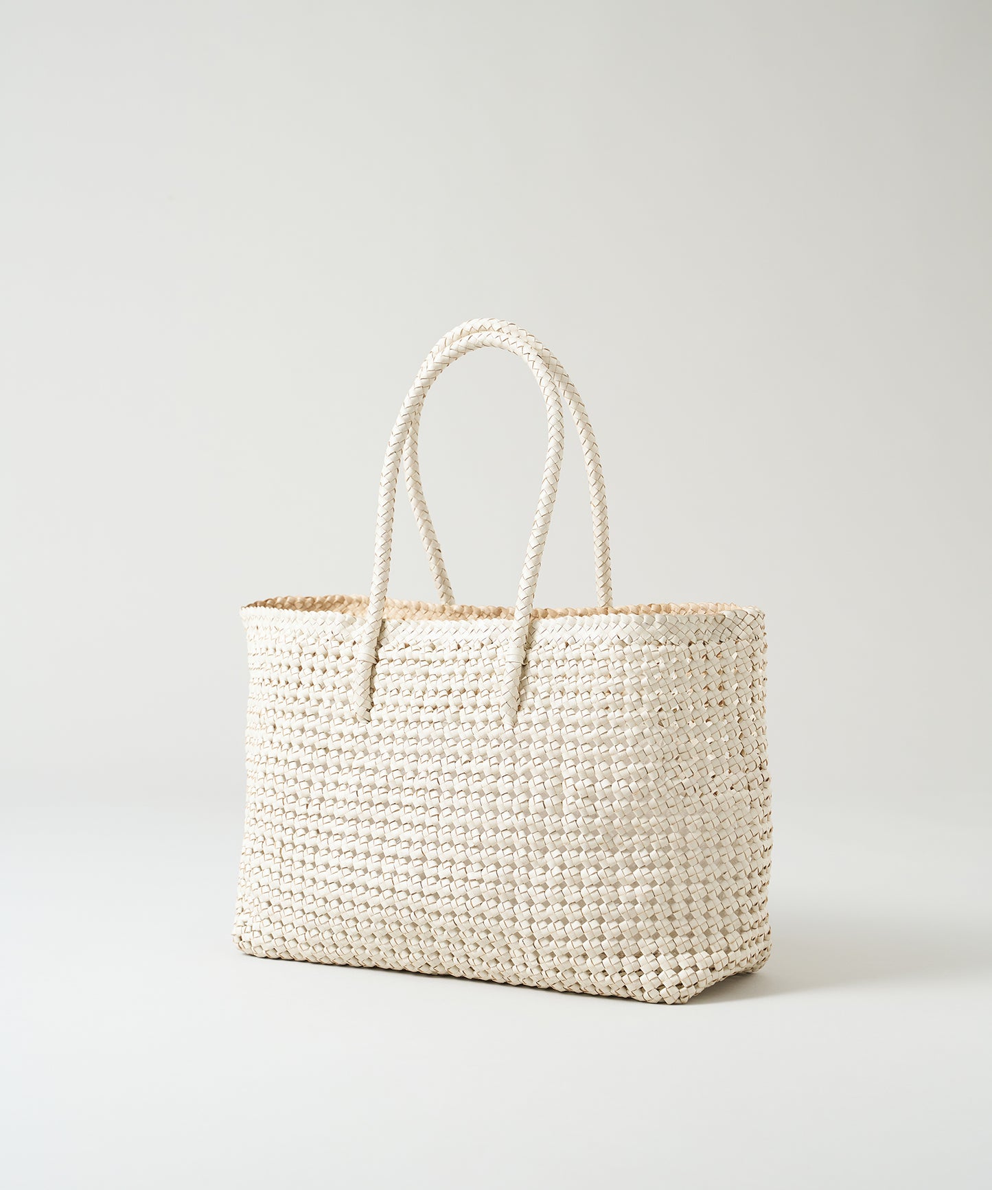#16/ Basket tote bag M (oatmeal) / goatskin "GOAT MESH "