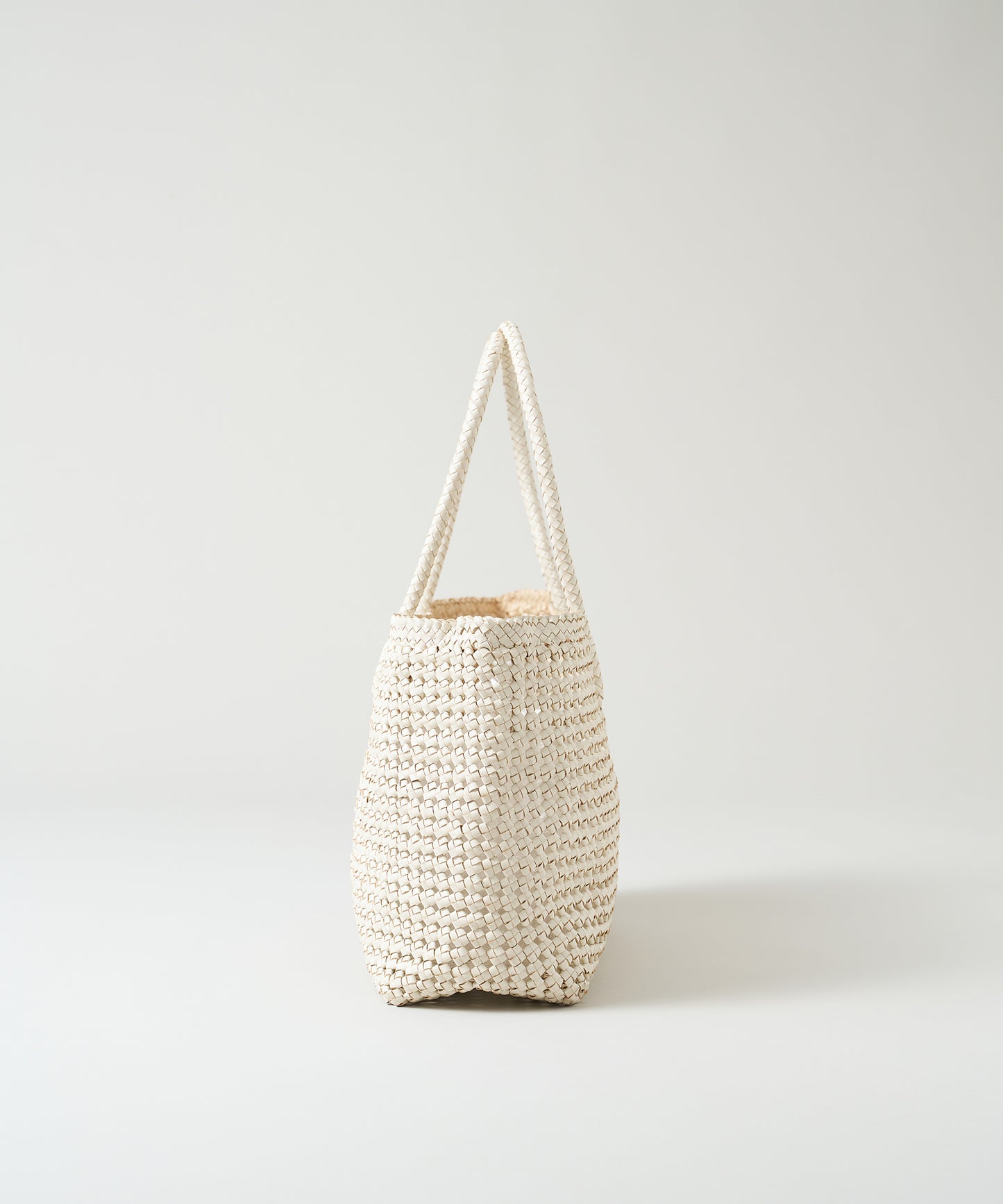 #16/ Basket tote bag M (oatmeal) / goatskin "GOAT MESH "