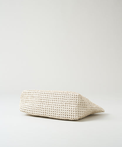 #16/ Basket tote bag M (oatmeal) / goatskin "GOAT MESH "