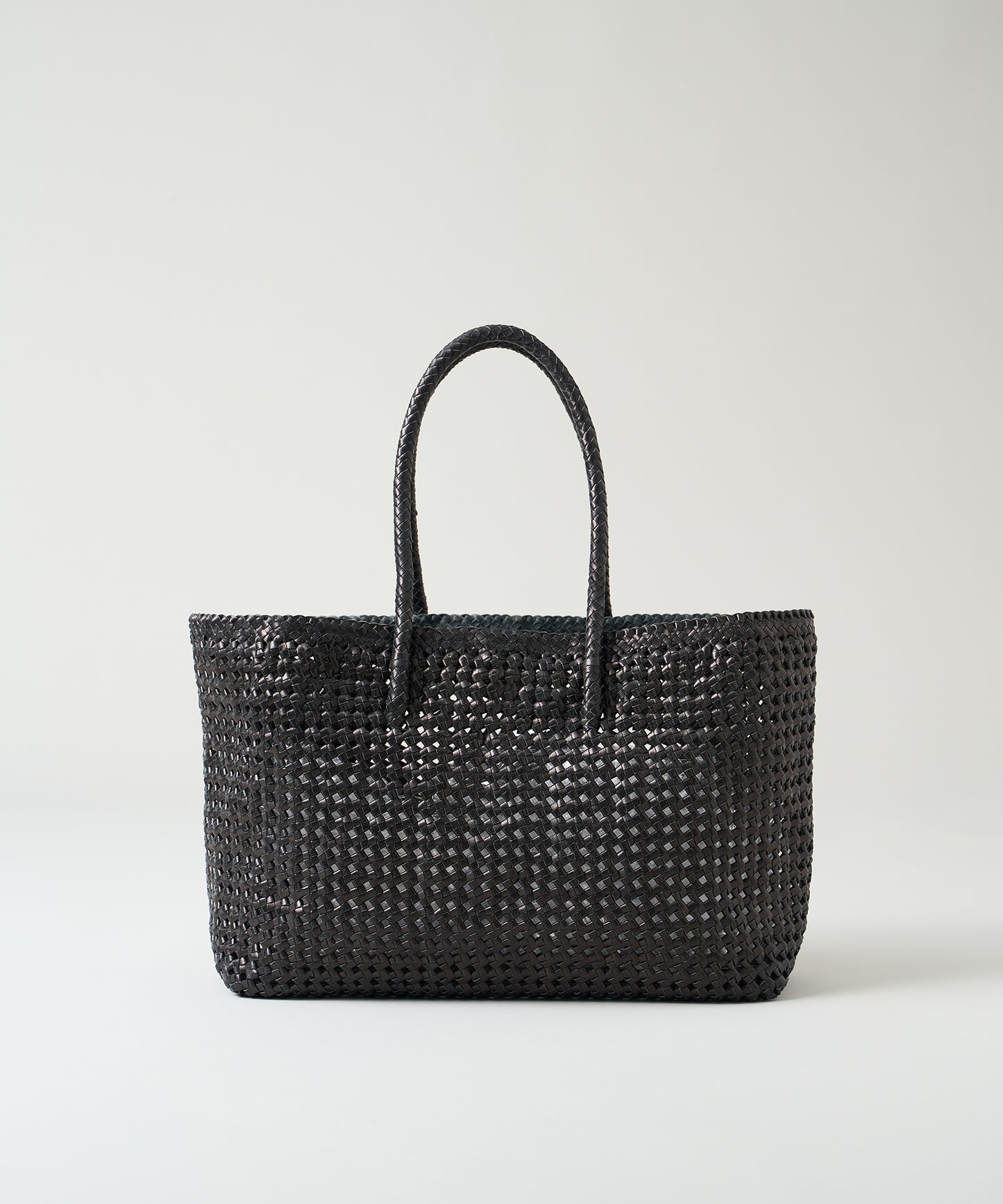 #16/ Basket tote bag M (black) / goatskin "GOAT MESH "