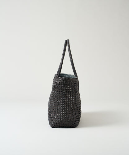 #16/ Basket tote bag M (black) / goatskin "GOAT MESH "