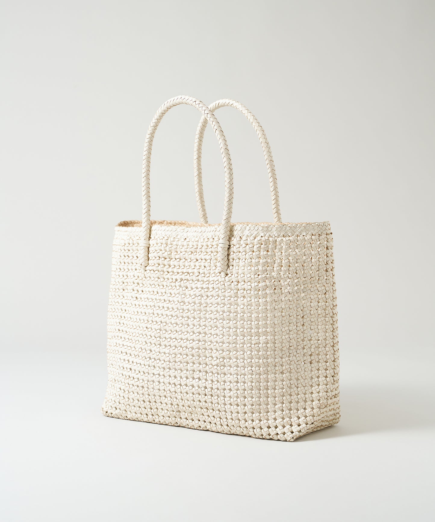 #16/ Basket tote bag L (oatmeal) / goatskin "GOAT MESH "