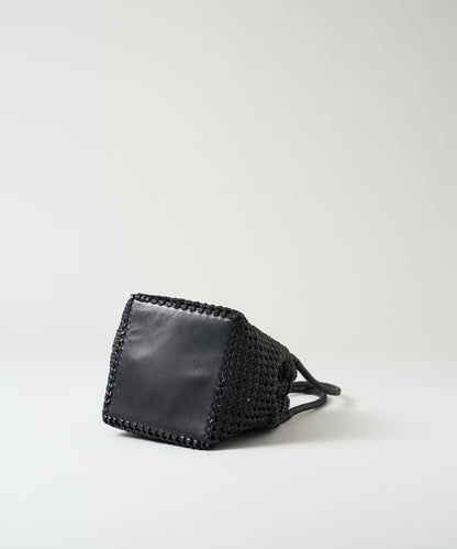 #16/ Tassel tote bag (black) / goatskin "GOAT MESH "