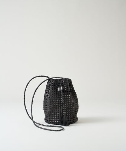 #16/ Tassel bottle shoulder (black) / goatskin "GOAT MESH "
