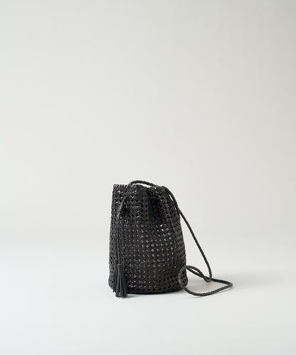 #16/ Tassel bottle shoulder (black) / goatskin "GOAT MESH "