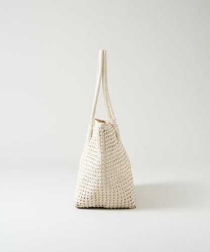 #16/ Book carry (oatmeal) / goatskin "GOAT MESH"