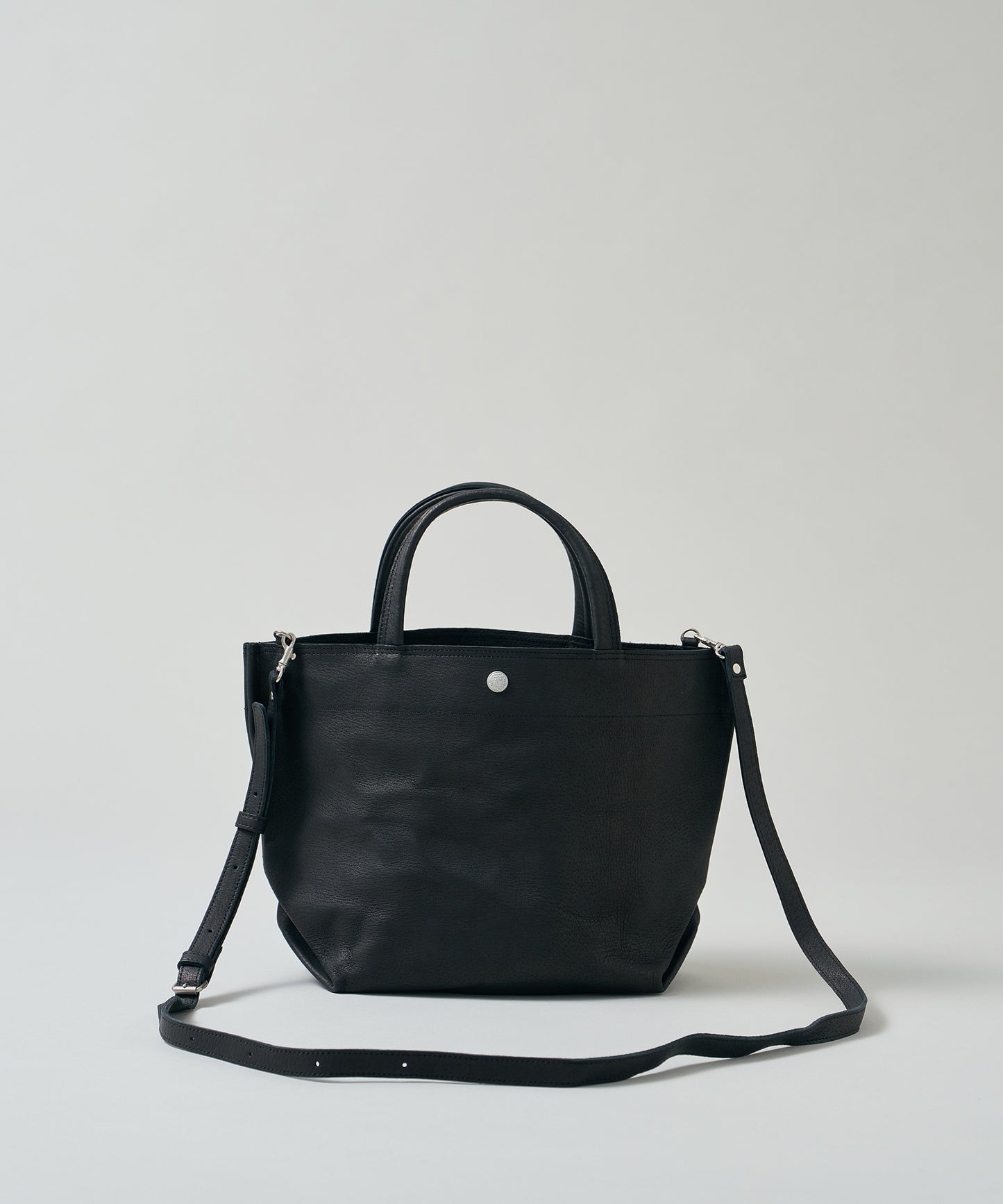 #30/ Lunch bag S_carry light (black) / pigskin "HALLIE"