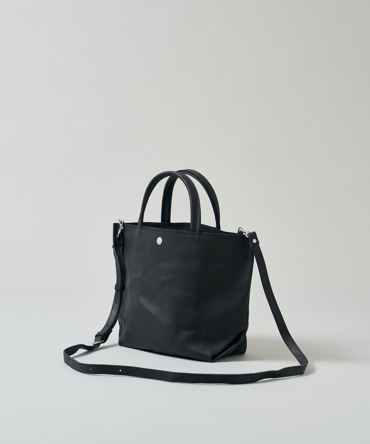 #30/ Lunch bag S_carry light (black) / pigskin "HALLIE"