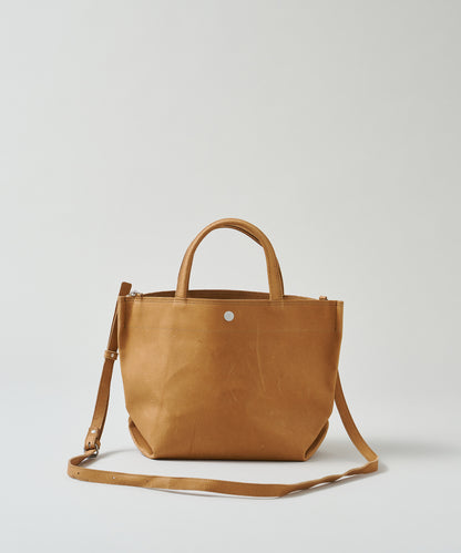 #30/ Lunch bag S_carry light (camel) / pigskin "HALLIE"