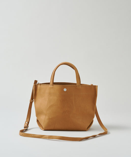 #30/ Lunch bag S_carry light (camel) / pigskin "HALLIE"