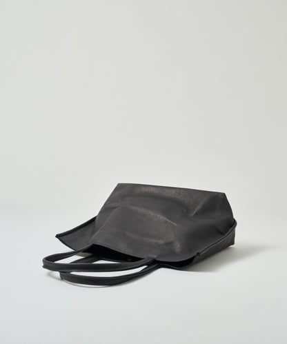 Wide tote bag M - Black / pigskin Hallie