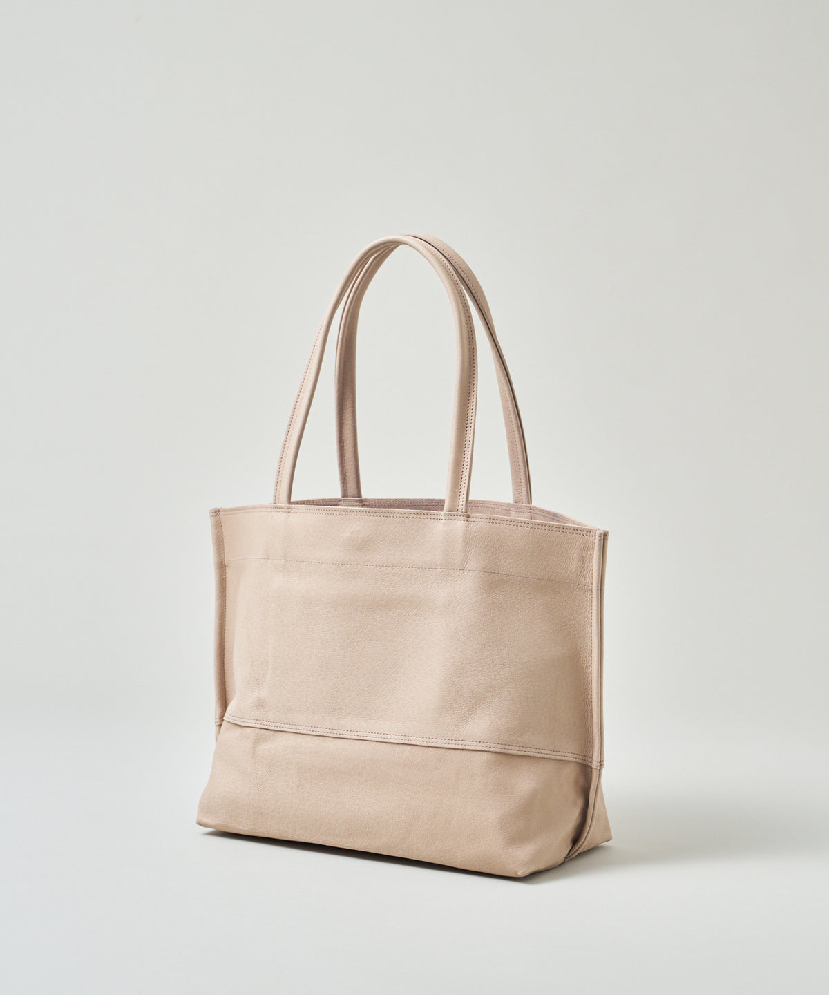 Wide tote bag M - Pink beige / pigskin Hallie