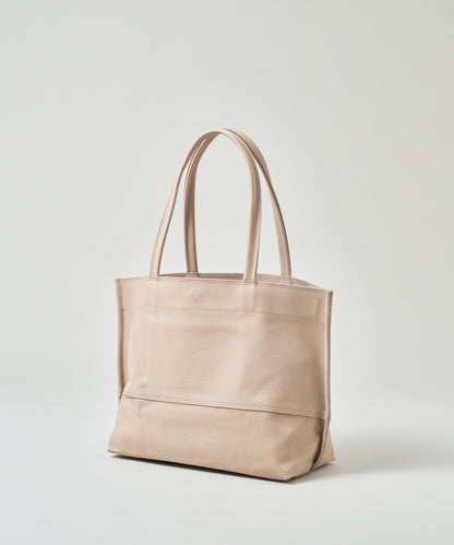 Wide tote bag M - Pink beige / pigskin Hallie