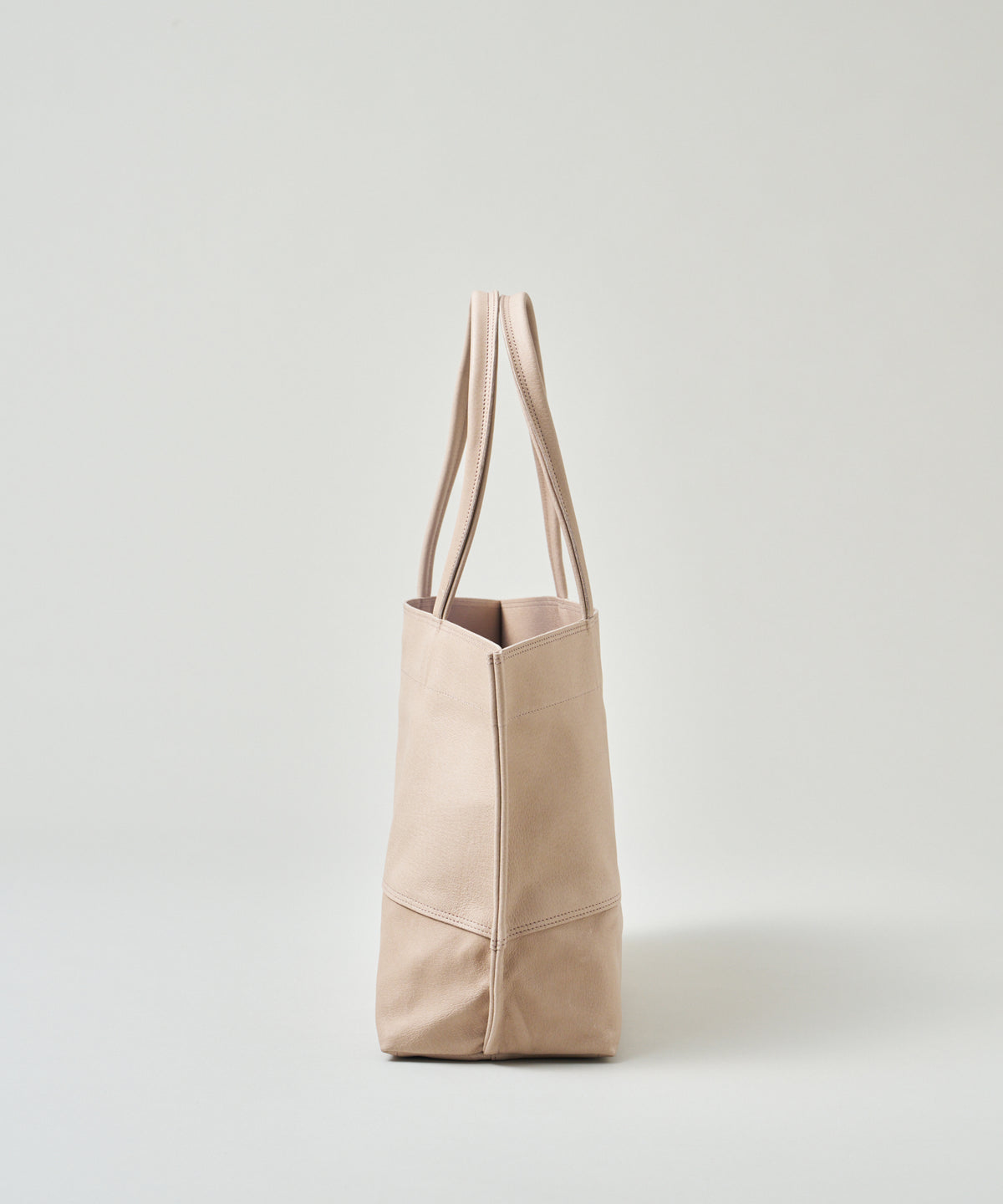 Wide tote bag M - Pink beige / pigskin Hallie