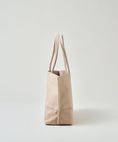 Wide tote bag M - Pink beige / pigskin Hallie