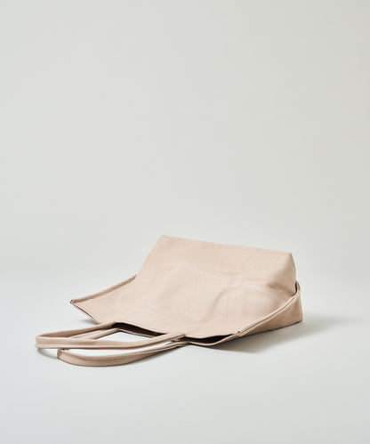 Wide tote bag M - Pink beige / pigskin Hallie