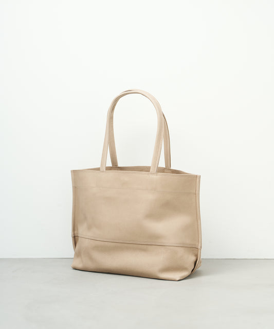 Wide tote bag M - Pink beige / pigskin Hallie