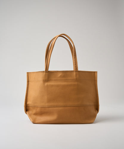 #30/ Wide tote M (camel) / pigskin "HALLIE"