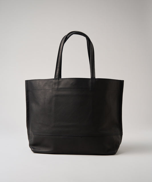 #30/ Wide tote L (black) / pigskin "HALLIE"