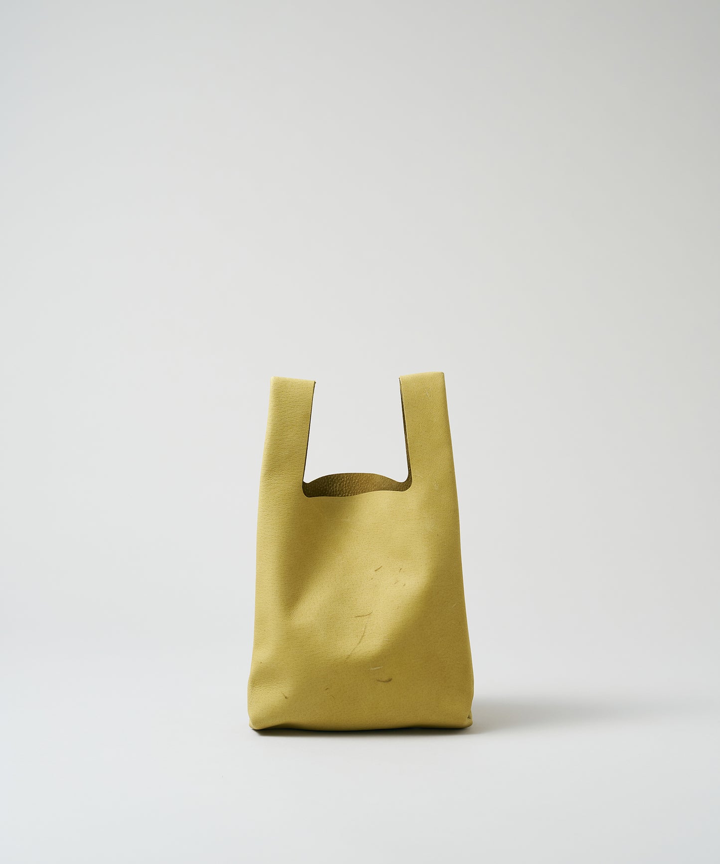 Mini reji bukuro - pistachio yellow / pigskin Hallie