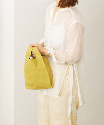 Mini reji bukuro - pistachio yellow / pigskin Hallie