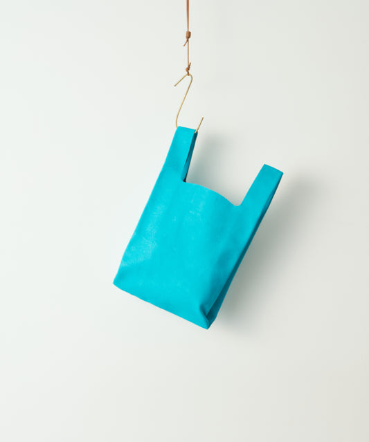 #30《SALE 30%》Mini reji-bukuro (turquoise) / pigskin "HALLIE"