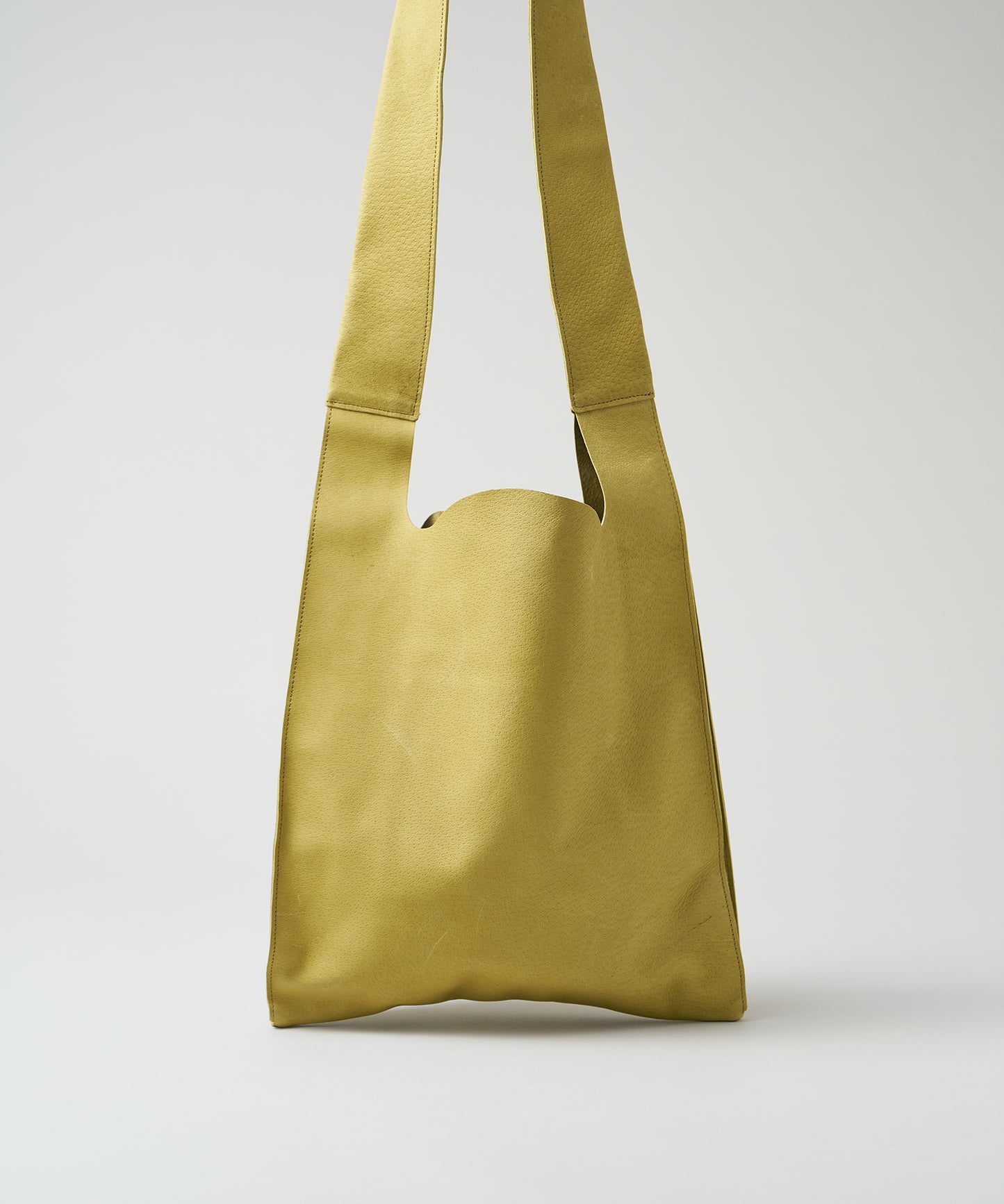 Reji bukuro shoulder - pistachio yellow / pigskin Hallie