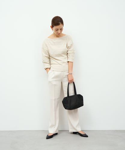 #30 / Square duffel bag XS (black) / pigskin "HALLIE"