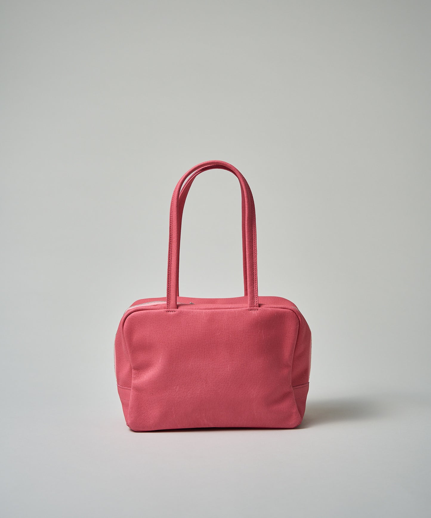 Bolsa de lona cuadrada XS (magenta) / piel de cerdo "HALLIE" 