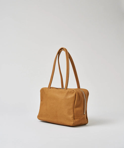 REN / Tokyo 】Square Pigskin Bag with Zipper - Japanese-Made, High