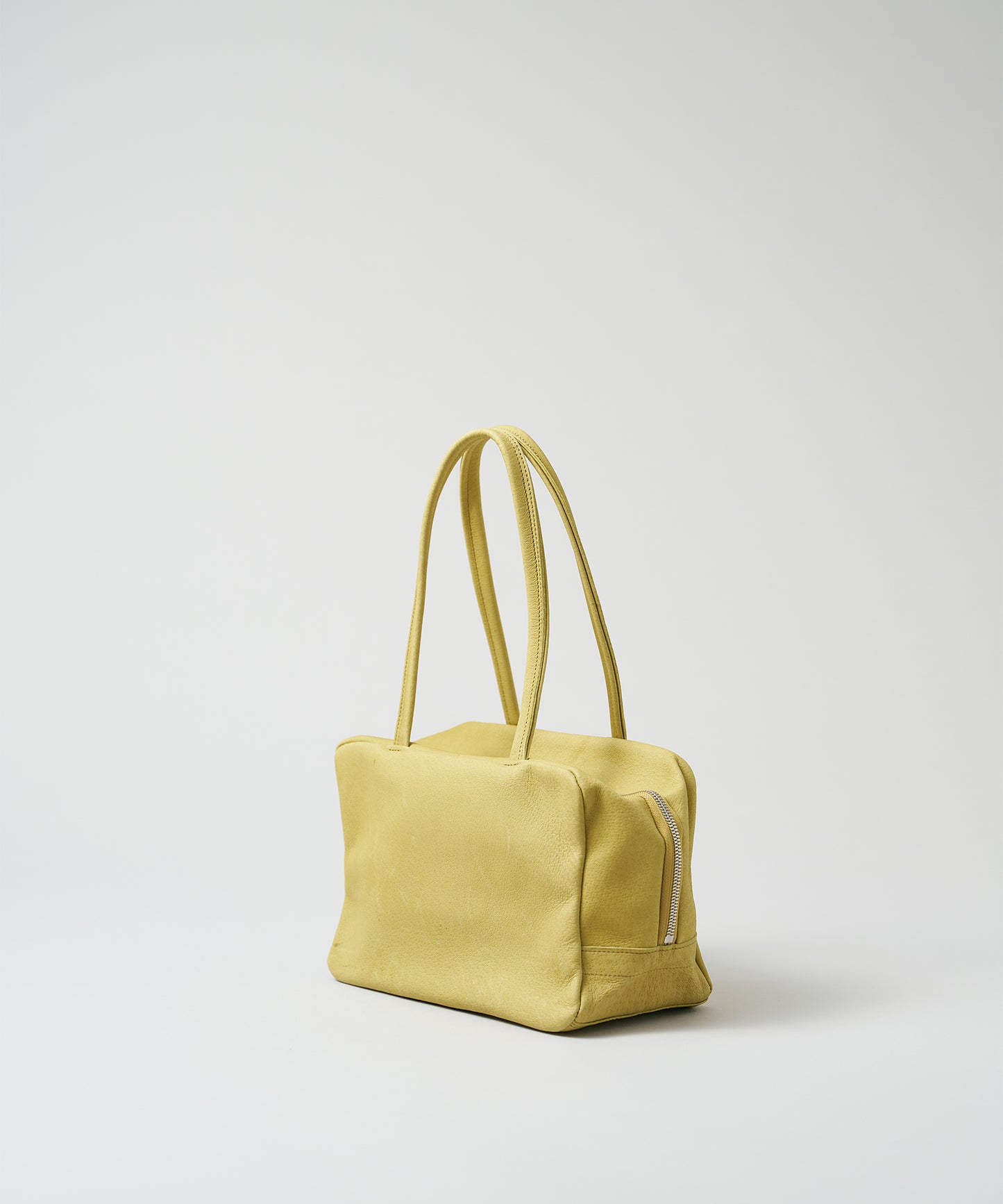 Square duffel XS - pistachio yellow / pigskin Hallie