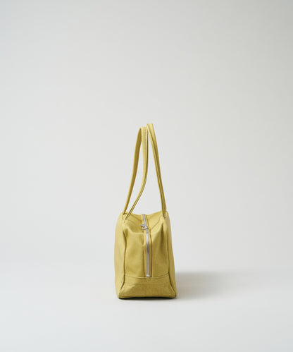 Square duffel XS - pistachio yellow / pigskin Hallie