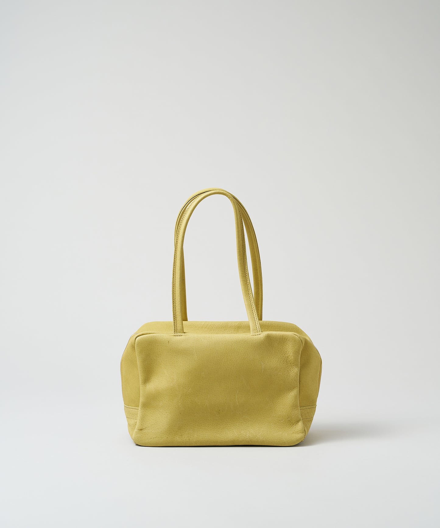 Square duffel XS - pistachio yellow / pigskin Hallie