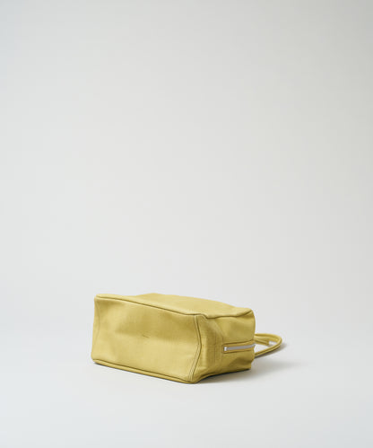 Square duffel XS - pistachio yellow / pigskin Hallie