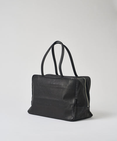 #30/ Square duffel bag M (black) / pigskin 