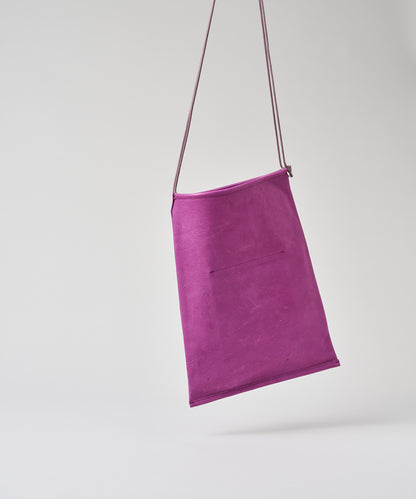 #30/ 扁平单肩包 (牡丹紫) / 猪皮“HALLIE”
