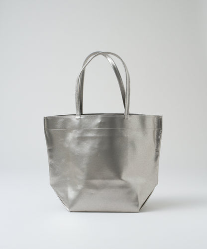 #36/ Lunch bag M (silver) / pigskin "LUSTRA"