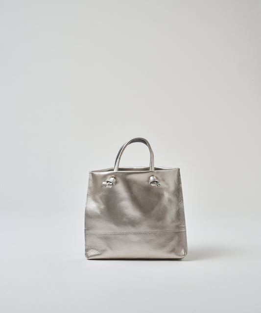 #36/ Mini shopper (silver) / pigskin "LUSTRA"