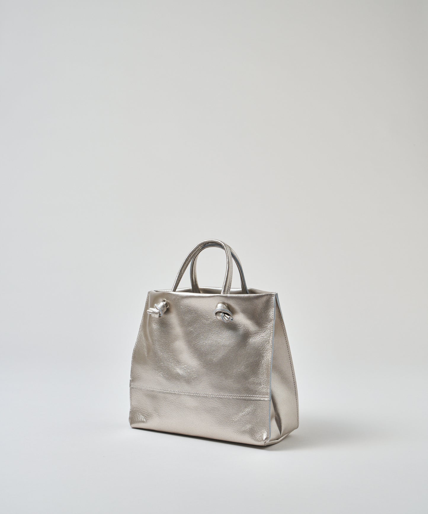 #36/迷你购物袋（银色）/猪皮“LUSTRA” 