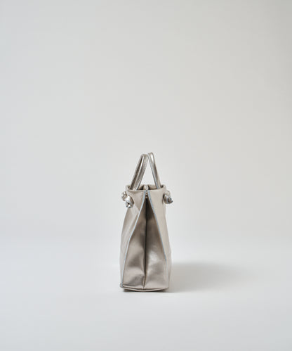 #36/迷你购物袋（银色）/猪皮“LUSTRA” 