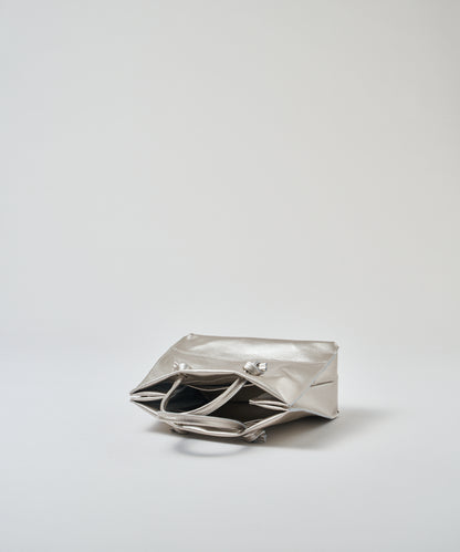 #36/迷你购物袋（银色）/猪皮“LUSTRA” 