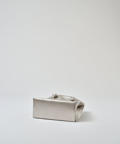 #36/迷你购物袋（银色）/猪皮“LUSTRA” 