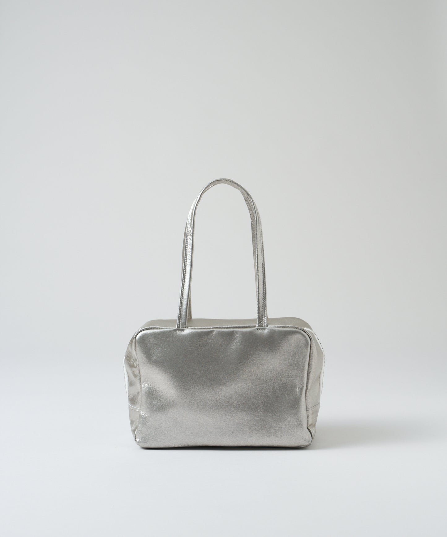 #36/ Square duffel XS (silver) / pigskin "LUSTRA"