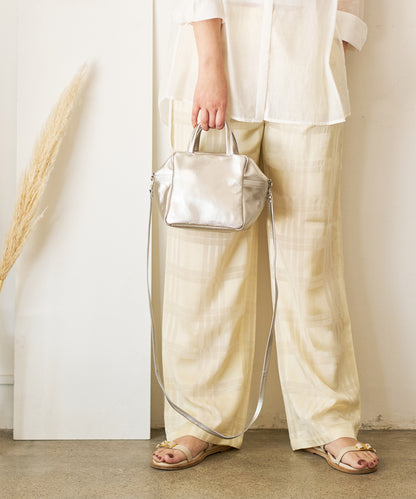 Cube pochette - Silver / pigskin Lustra