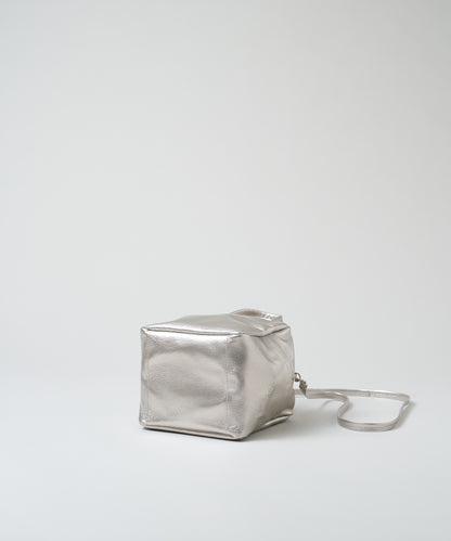 Cube pochette - Silver / pigskin Lustra
