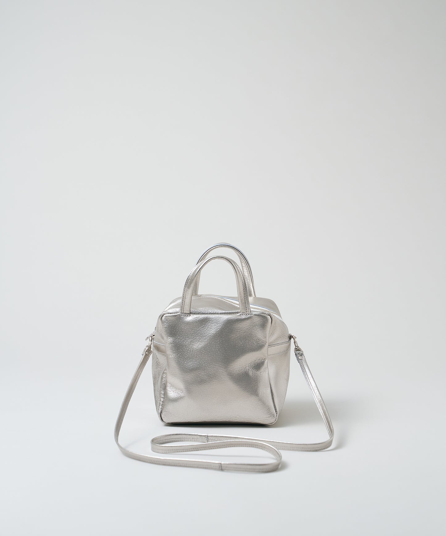 Cube pochette - Silver / pigskin Lustra