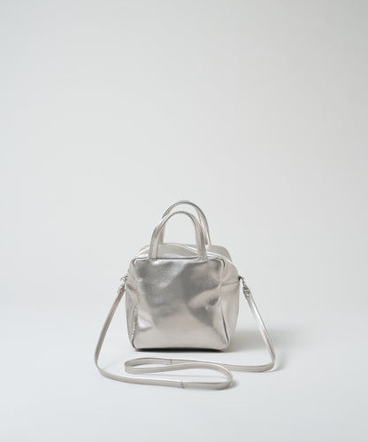Cube pochette - Silver / pigskin Lustra